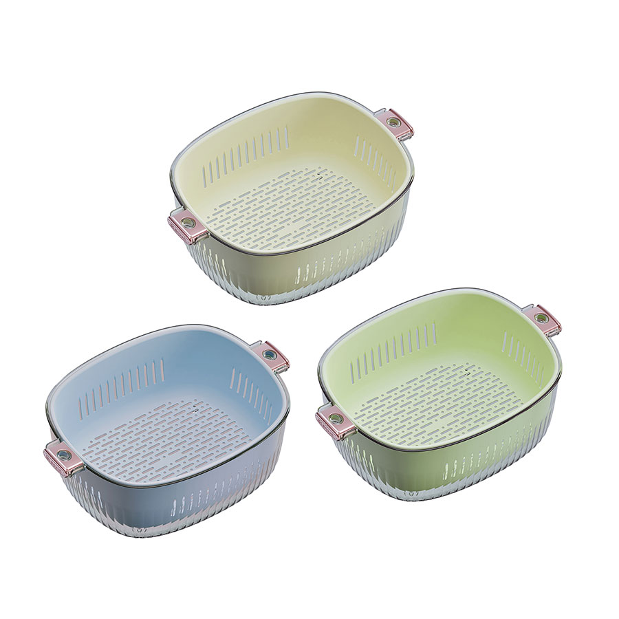 長(zhǎng)方形雙層瀝水篩