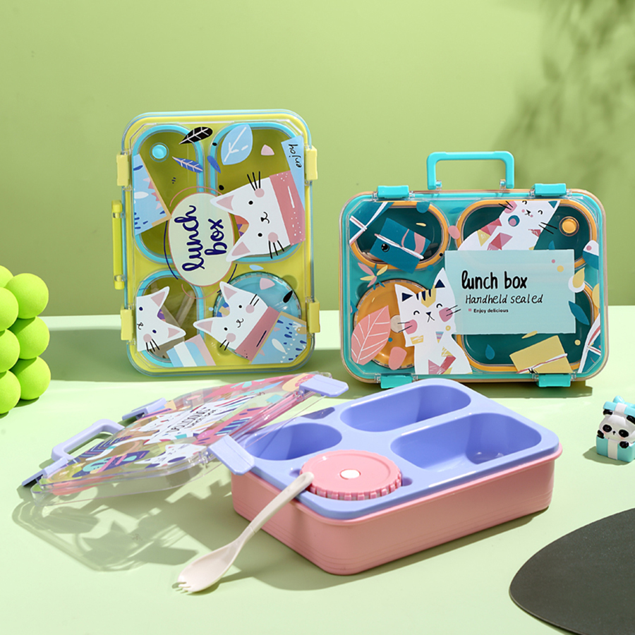 手提卡通貓獨立密封二