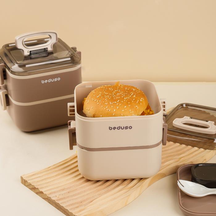 正方單層/雙層便當(dāng)盒